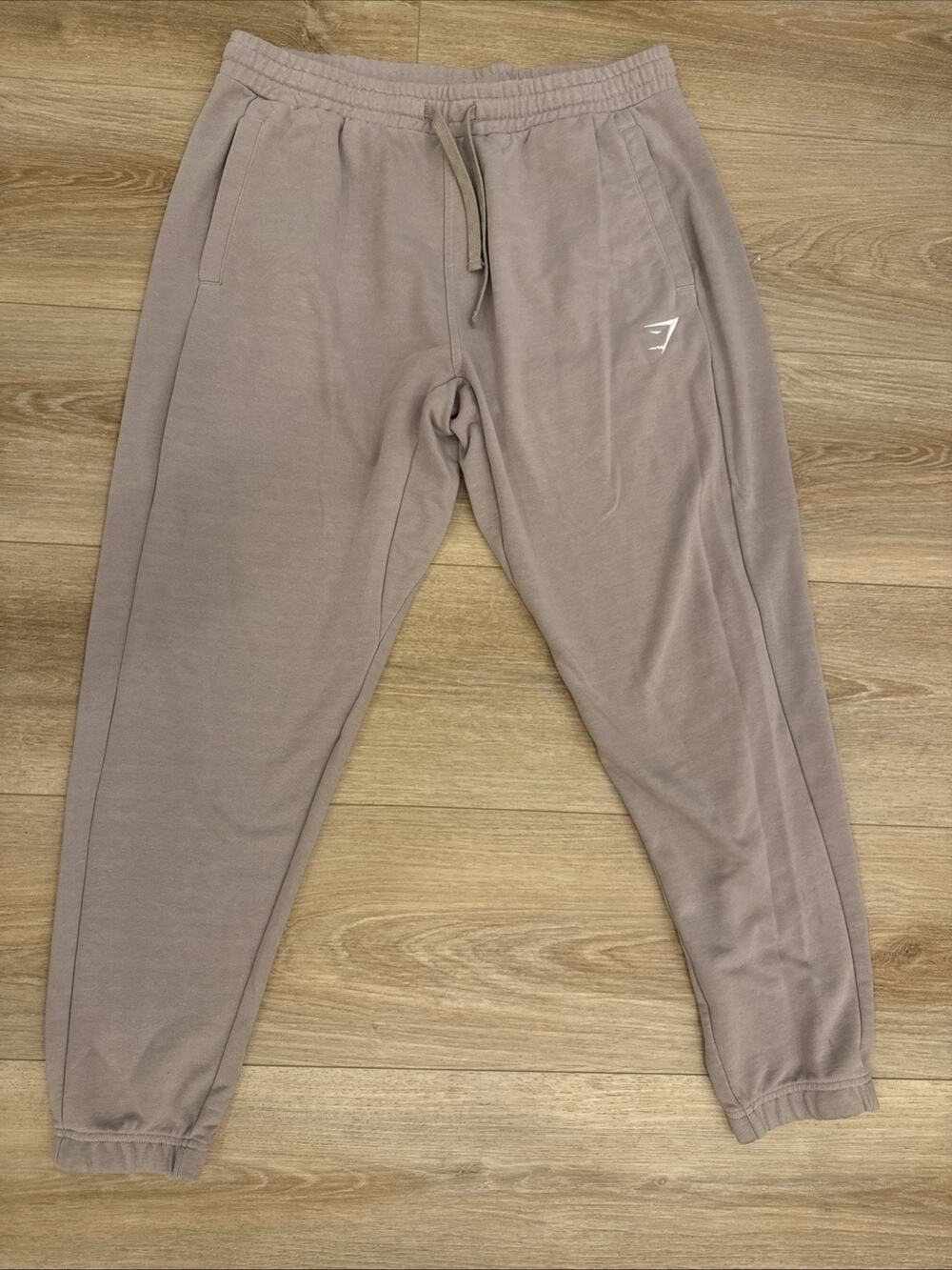 Gymshark Track Pants Mens Beige Tapered Joggers Athletic - Size XXL 2XL